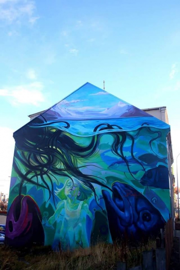 Reykjavik street art, Murals, graffiti, Laugavegur