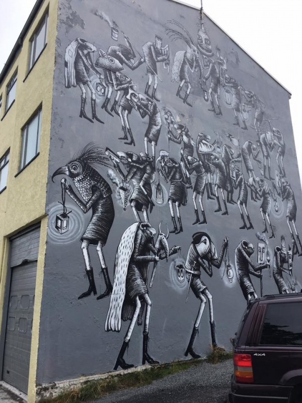 Reykjavik street art, Murals, graffiti, Old harbor